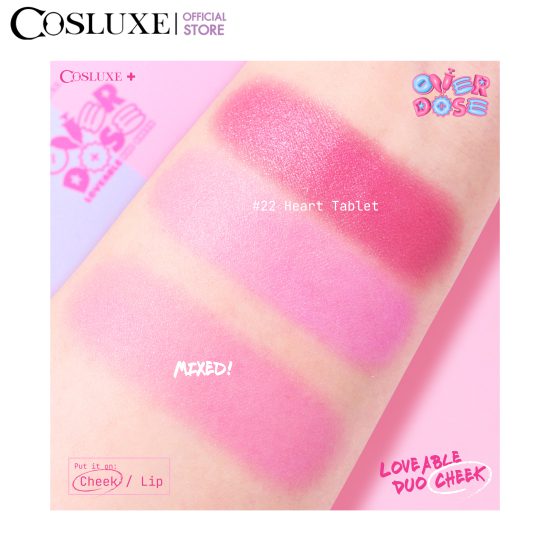 COSLUXE OVERDOSE LOVEABLE DUO CHEEK #22 HEART TABLET