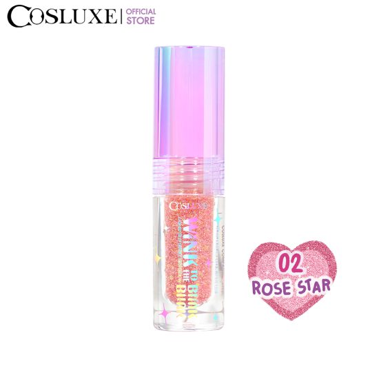 COSLUXE WINK TO THE BLINK BLINK-SUPER STAR LIQUID GLITTER DOLLY&EYESHADOW NO.02 ROSE STAR