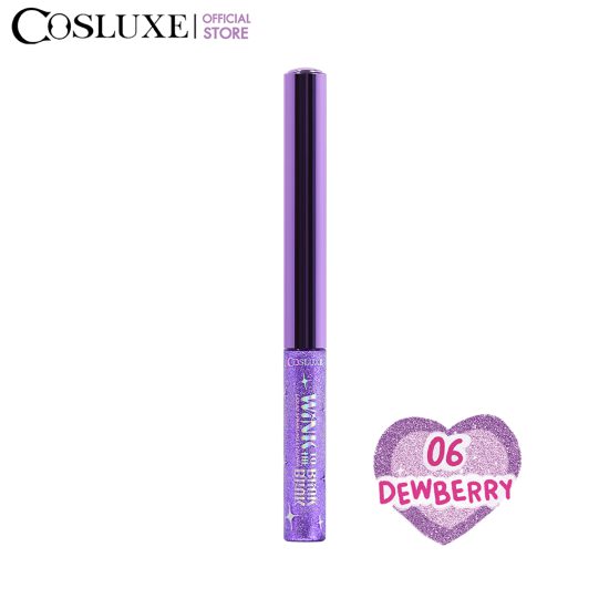 COSLUXE WINK TO THE BLINK BLINKY WINKY BLINKY LIQUID SPARKLING EYELINER   (  NO.06 DEWBERRY  )