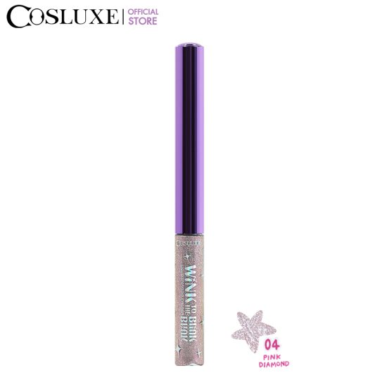 COSLUXE WINK TO THE BLINK BLINK-WINKY BLINKY LIQUID SPARKLING EYELINER  NO.04 PINK DIAMOND